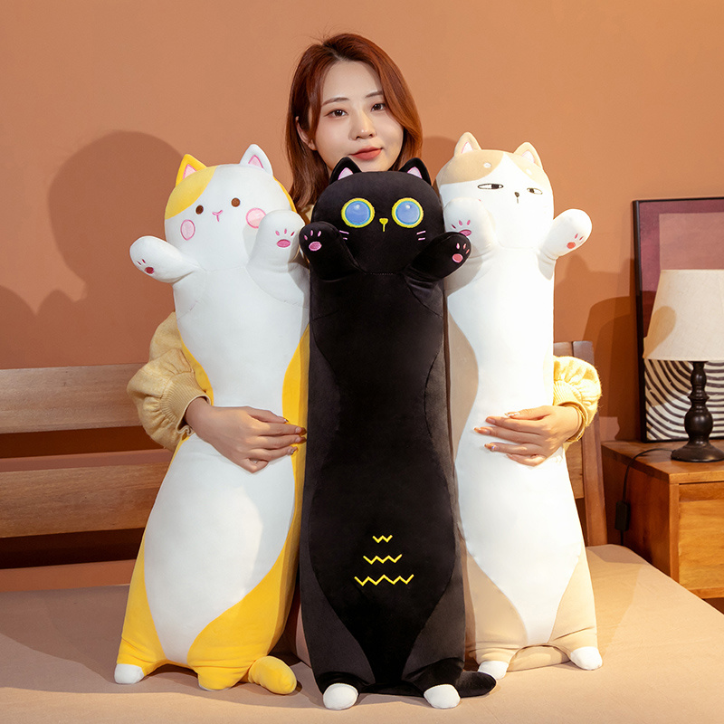 Bolster Pillow Long - Travesseiro Kawaii Long Cat Plush, Brinquedos