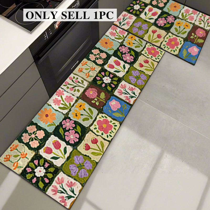 Home Textiles Plaid - Tapete de Cozinha em PVC Impermeável,