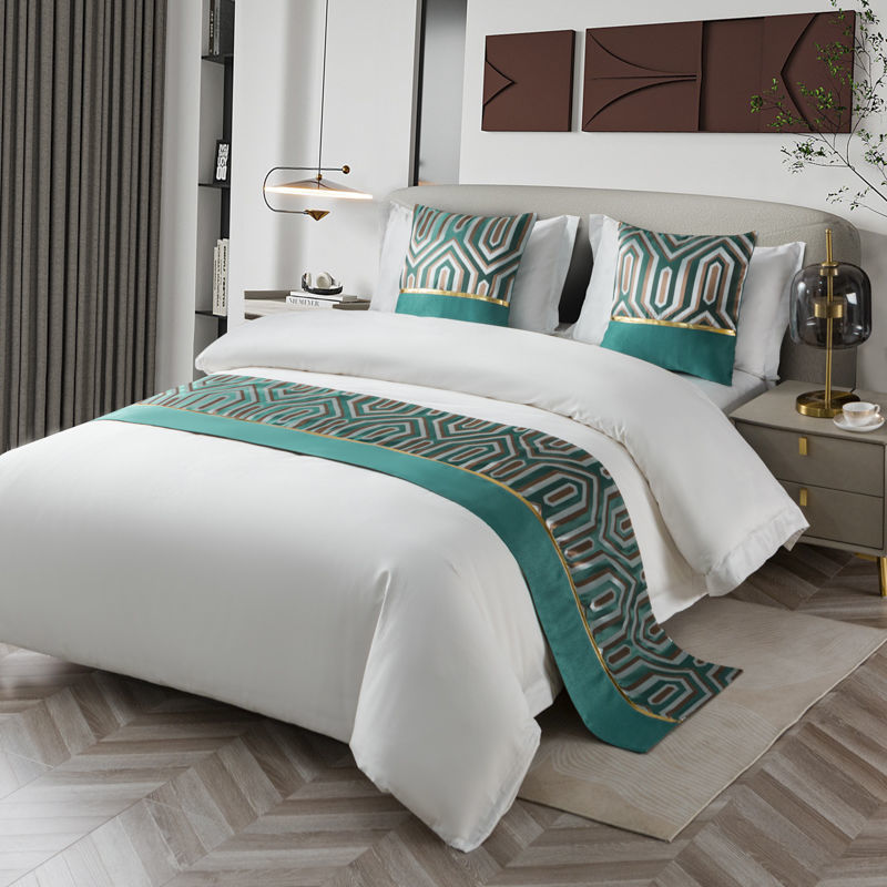 Home Textiles Plaid - Geométrico verde diamante cama corredor cachecol