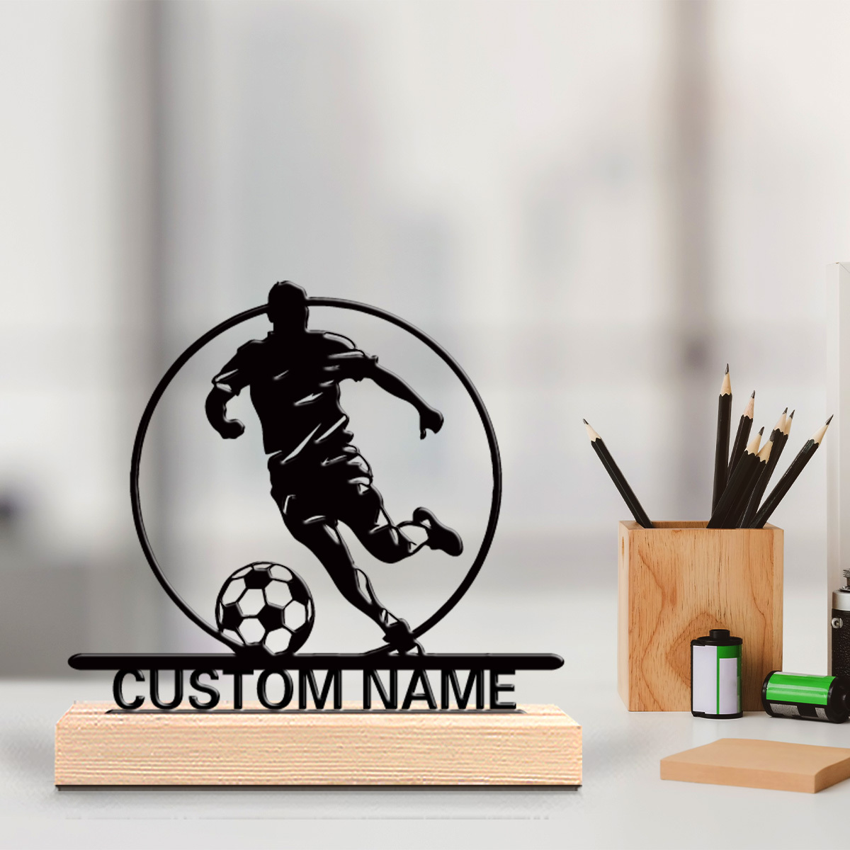 Home Textiles Products - Estátua de Metal Personalizada de Jogador