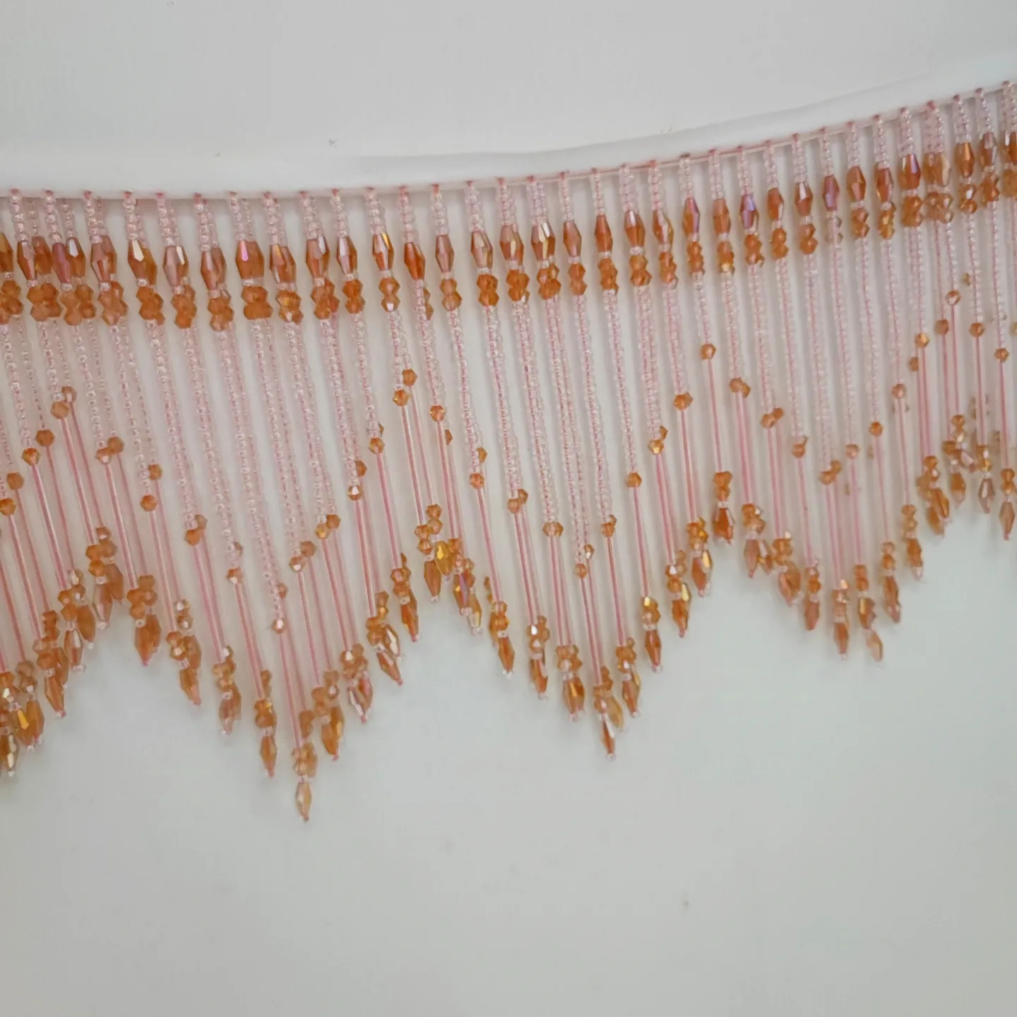 Home Textiles Luxury Curtains - Guarnição de franja com contas feitas