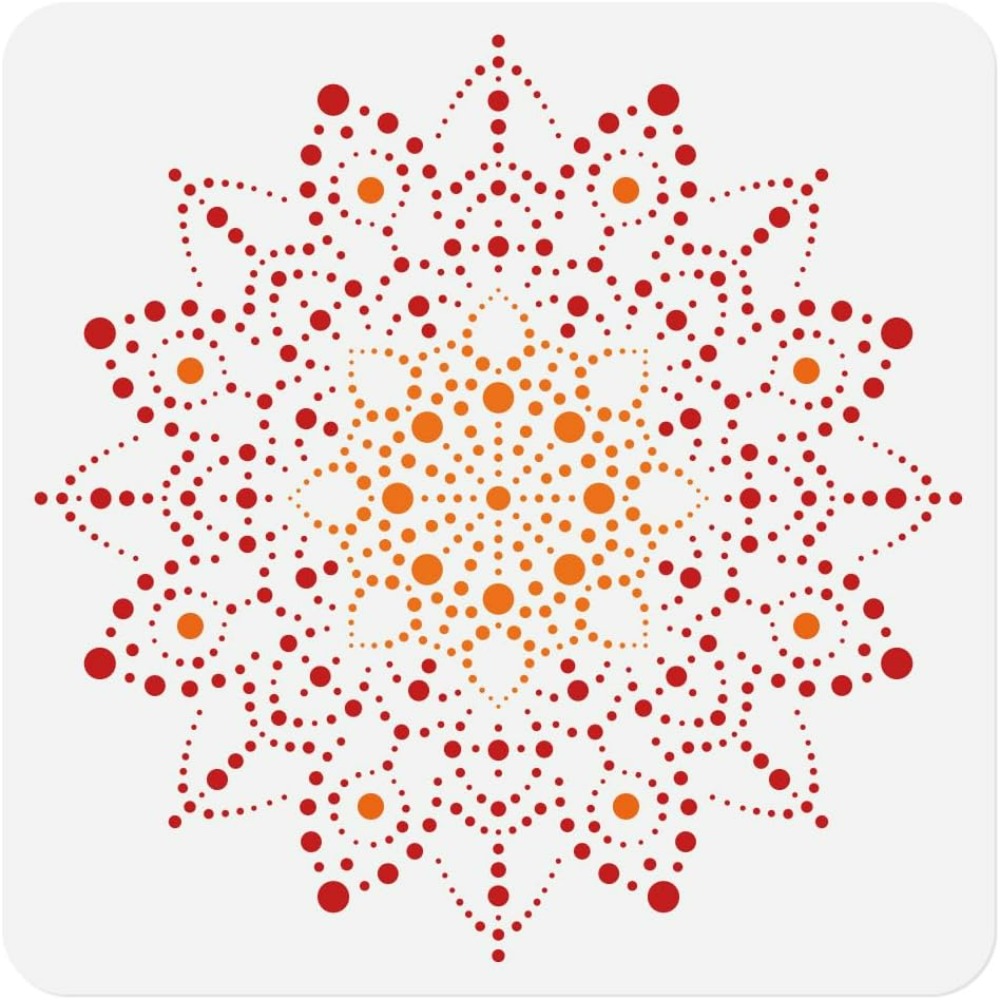 Modelo de estêncil de mandala  - Home Textiles Products avaliação e preço
