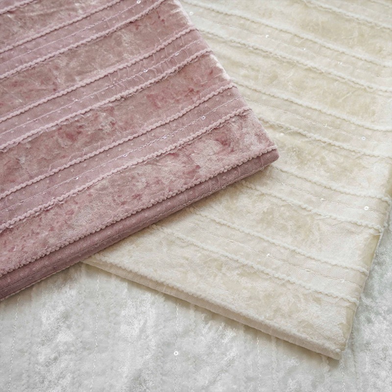 Veludo renda listra tecido bor - Home Textiles Luxury Curtains avaliação e preço