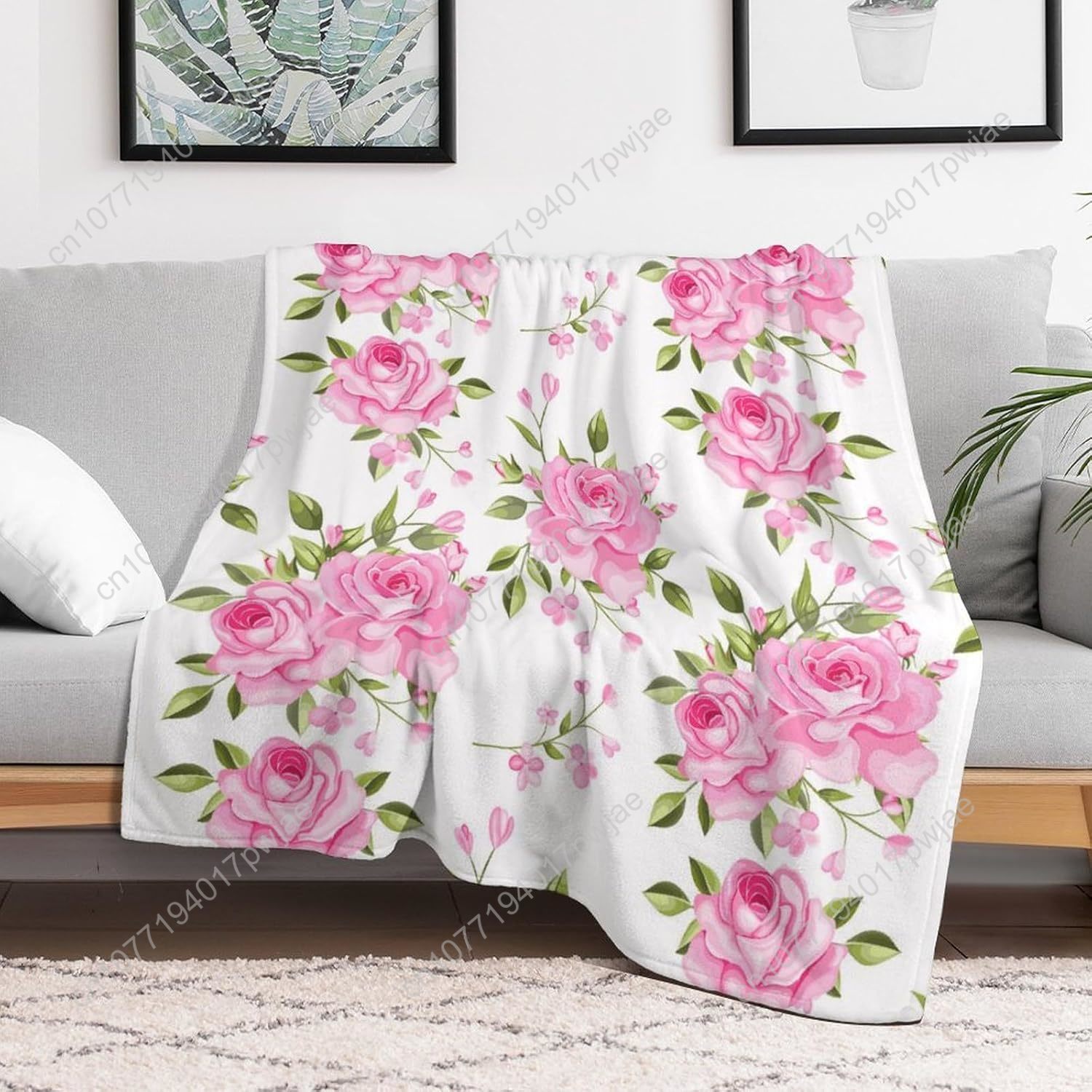Flor rosa lance cobertor decor - Home Textiles And Decor avaliação e preço