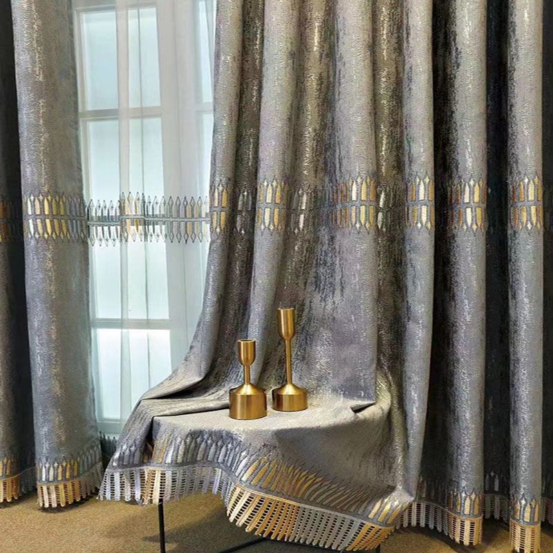 Cortina Blackout Luxuosa Borda - Home Textiles Luxury Curtains avaliação e preço