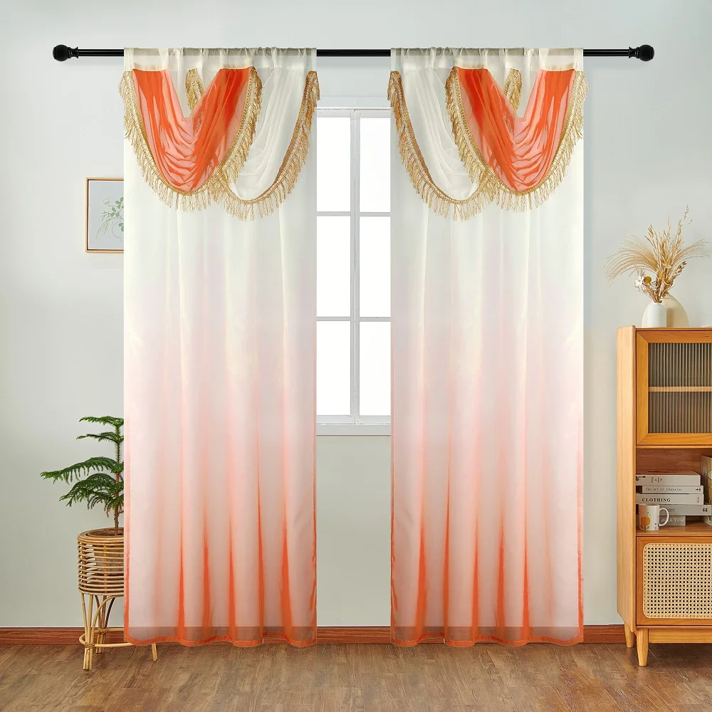 Napearl cortina azul cabeça on - Home Textiles Luxury Curtains avaliação e preço