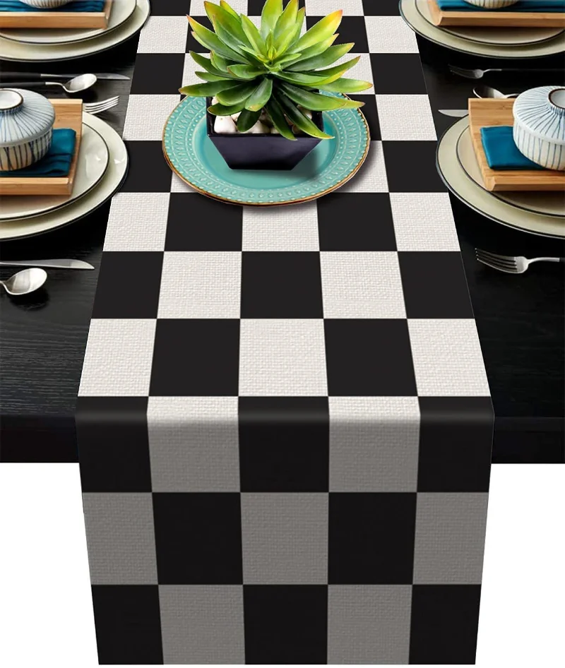Corredor De Mesa Listrado De L - Home Textiles Plaid avaliação e preço
