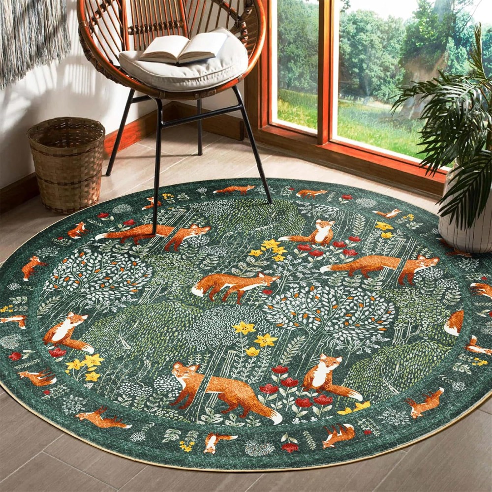 Tapete Redondo Floresta com Ra - Home Textiles Plaid avaliação e preço