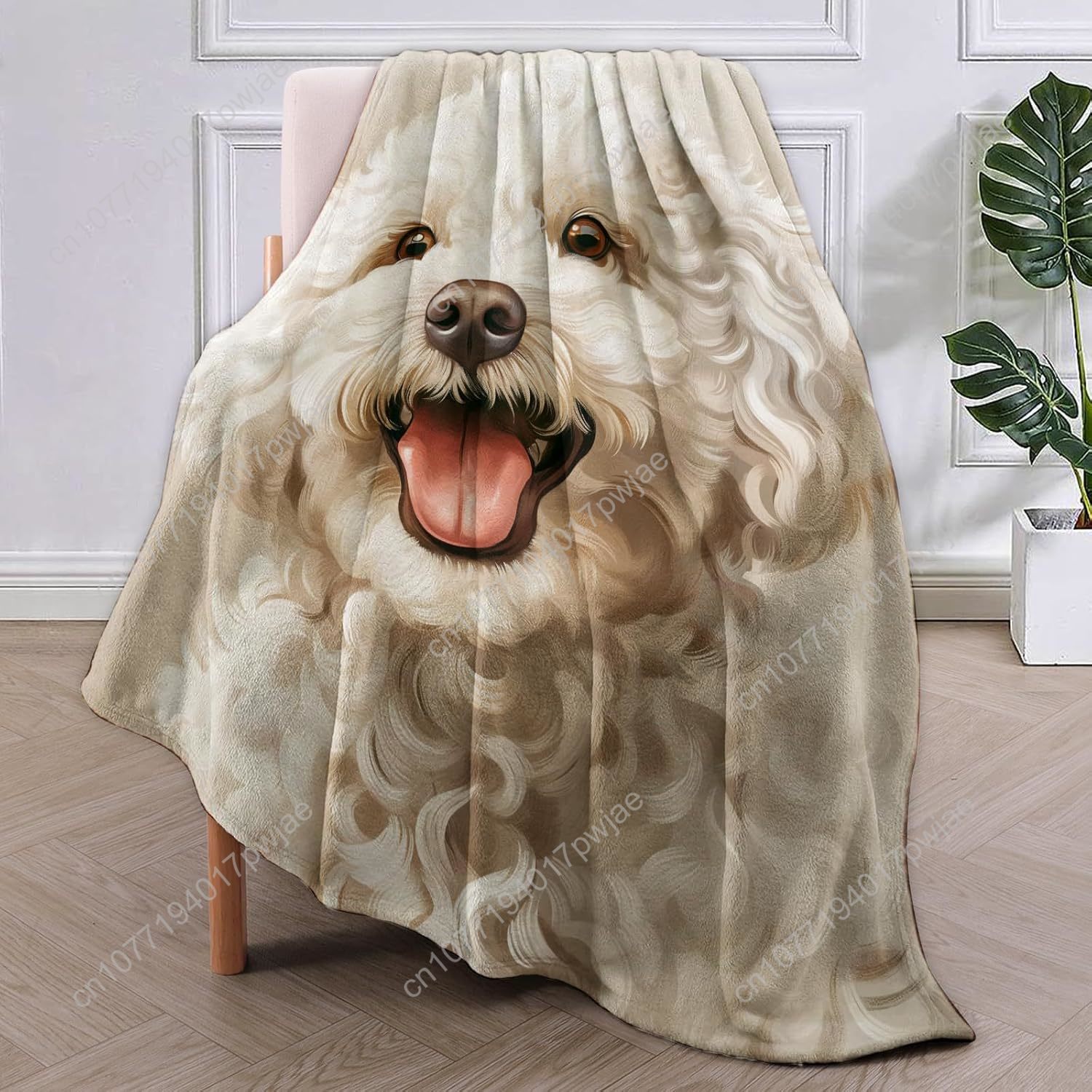 Cobertor de retrato de poodle  - Home Textiles & Decorations avaliação e preço