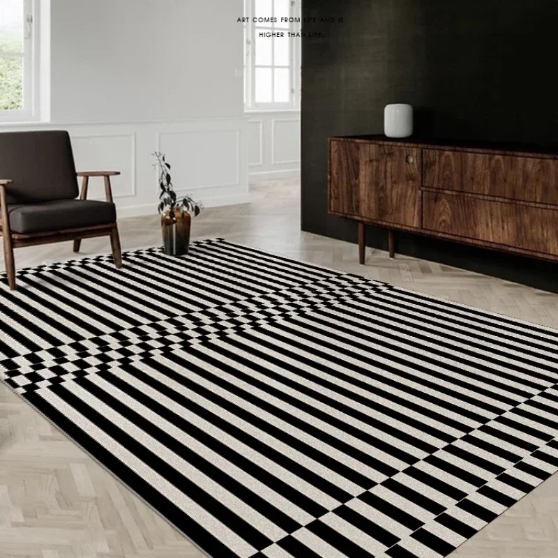 Clássico retro preto branco li - Home Textiles Plaid avaliação e preço