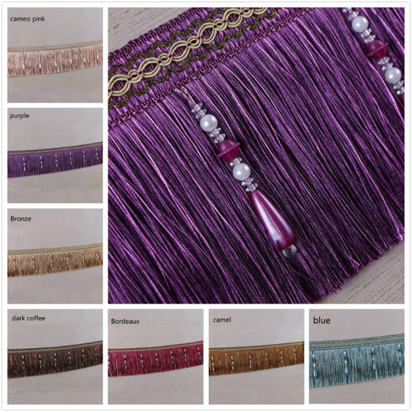 Luxo requintado frisado borla  - Home Textiles Luxury Curtains avaliação e preço