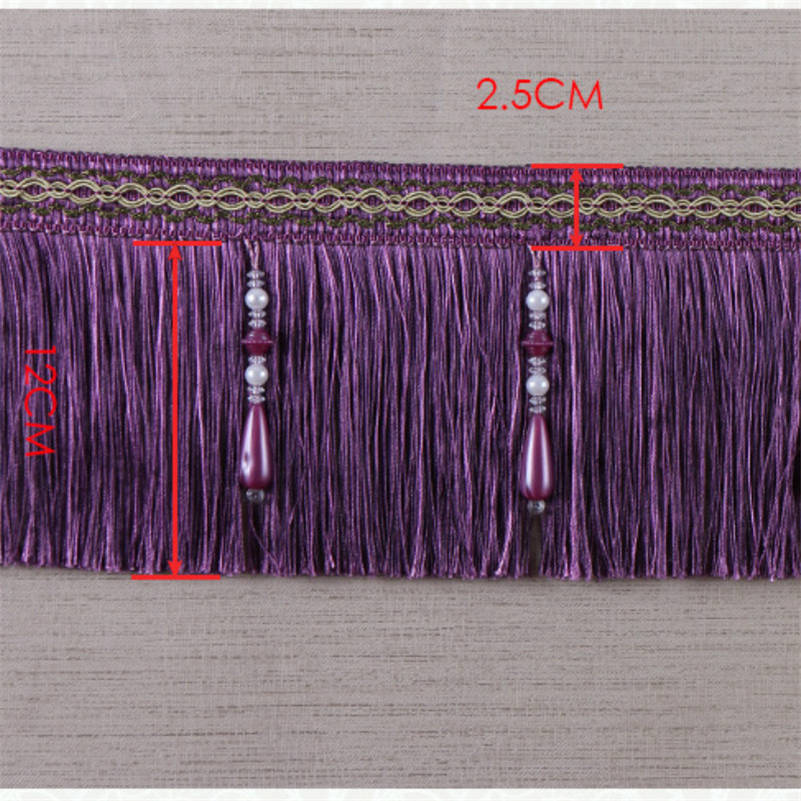 Luxo requintado frisado borla  - Home Textiles Luxury Curtains avaliação e preço
